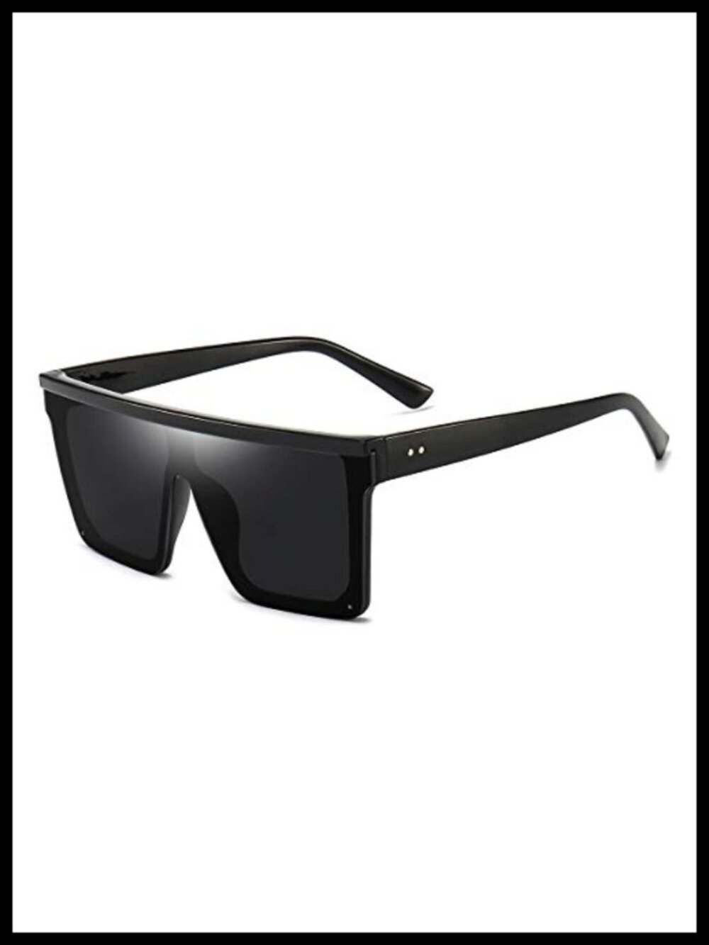 Oversized Square Sunglasses UV400 Protection Flat Top Big Frame Unisex